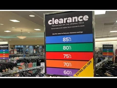 A Belk clearance price tag with a significant discount