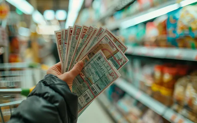 A shopper holding a stack of Kohl's coupons, ready to save big