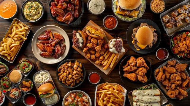 A table filled with hidden gem dishes from Buffalo Wild Wings_result