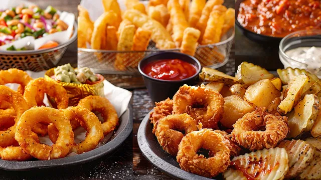 A variety of Buffalo Wild Wings side dishes