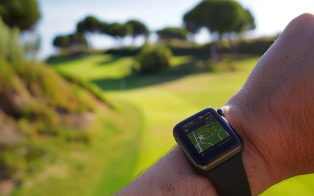 Arccos Caddie app on Apple Watch displaying shot data