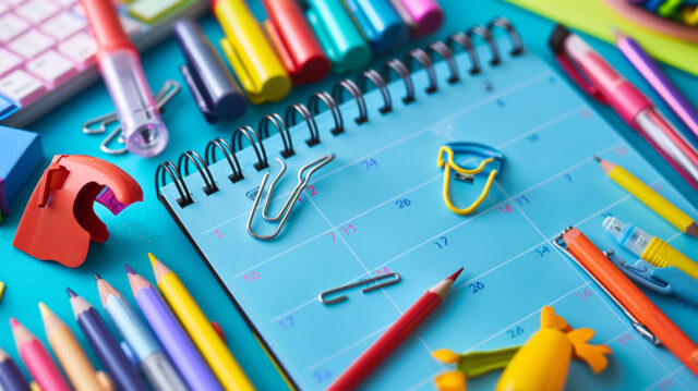 Calendar highlighting the best times to shop for back-to-school deals