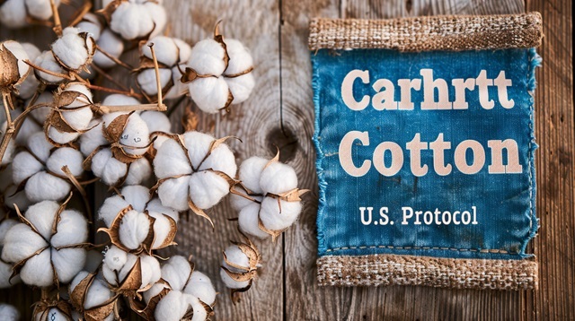 Carhartt logo alongside the U.S. Cotton Trust Protocol logo