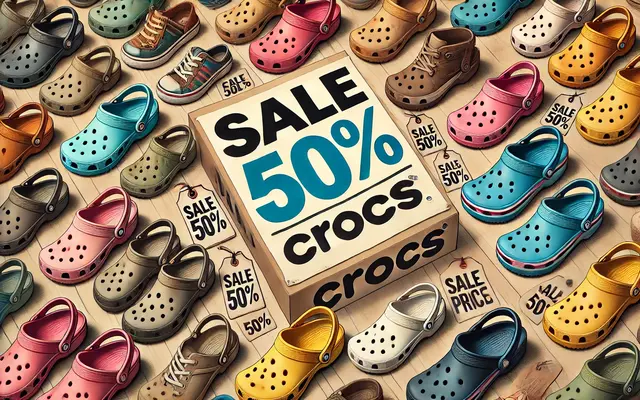 Crocs on sale at various discounts