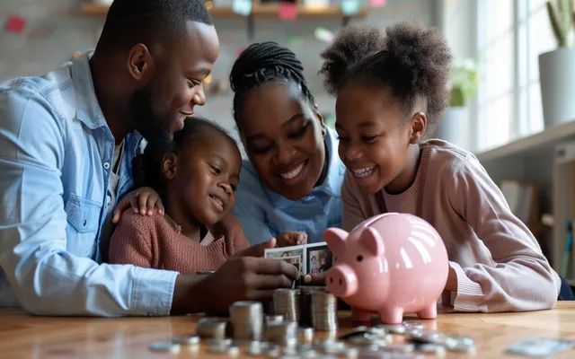 Family saving money on school photos with Lifetouch