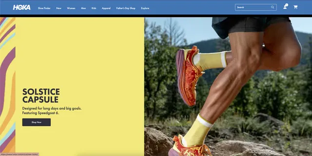 Hoka website's Last Chance sale section