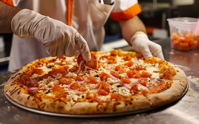 Illustration: Little Caesars employees creating a secret pizza menu