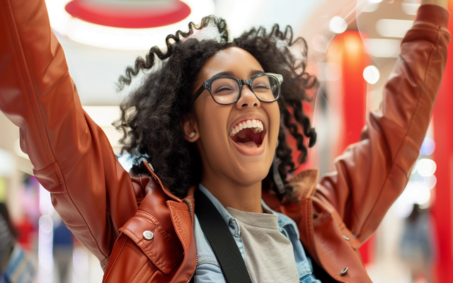 a person celebrating signing up JCPenney 