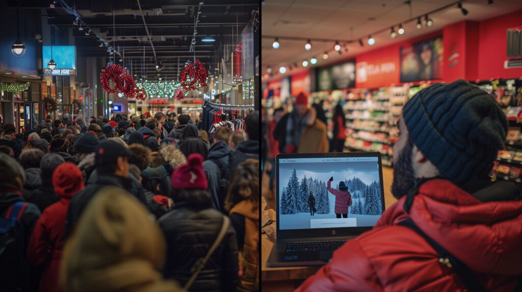 In-store vs. online Black Friday shopping