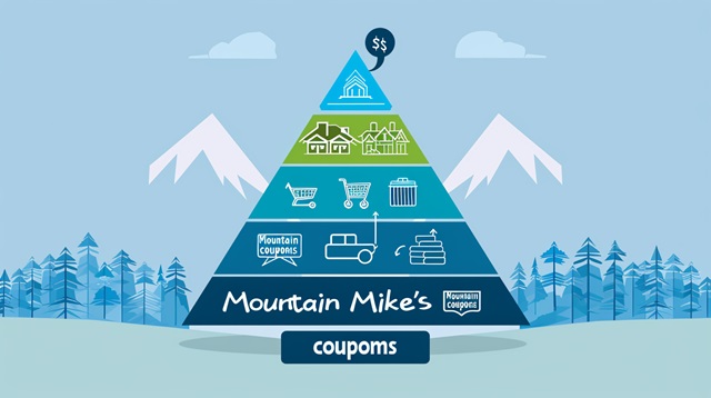 Mountain Mike's coupon stacking pyramid infographic