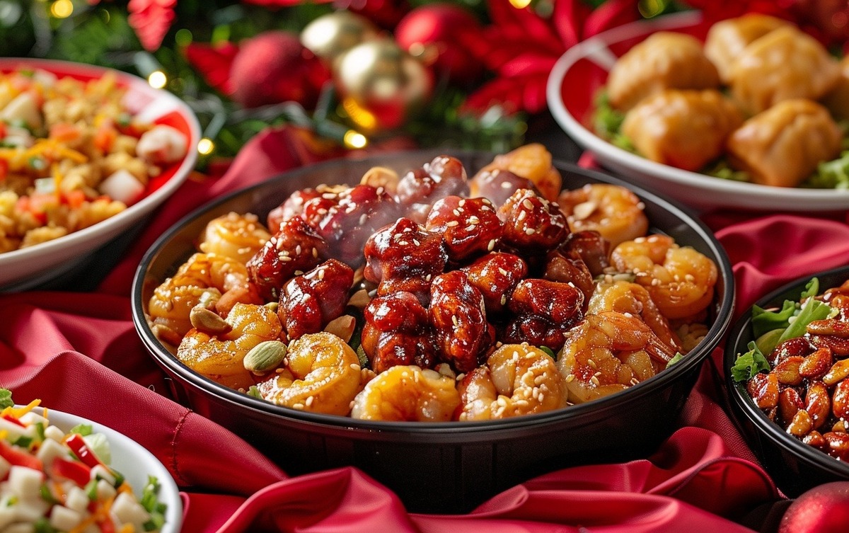 Panda Express festive meal