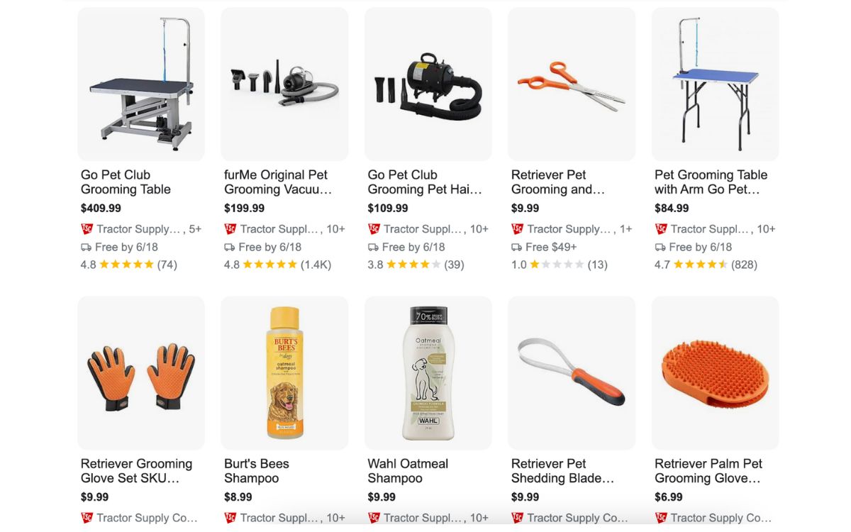 Pet Grooming Supplies