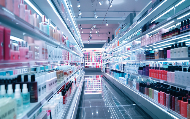 Sephora store, showcasing the wide array of makeup, skincare, fragrance, and haircare products available.