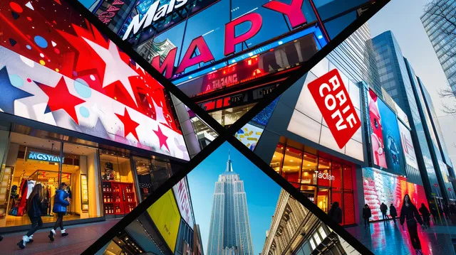 Variety of Macy's discount signs, showcasing the many ways to save.