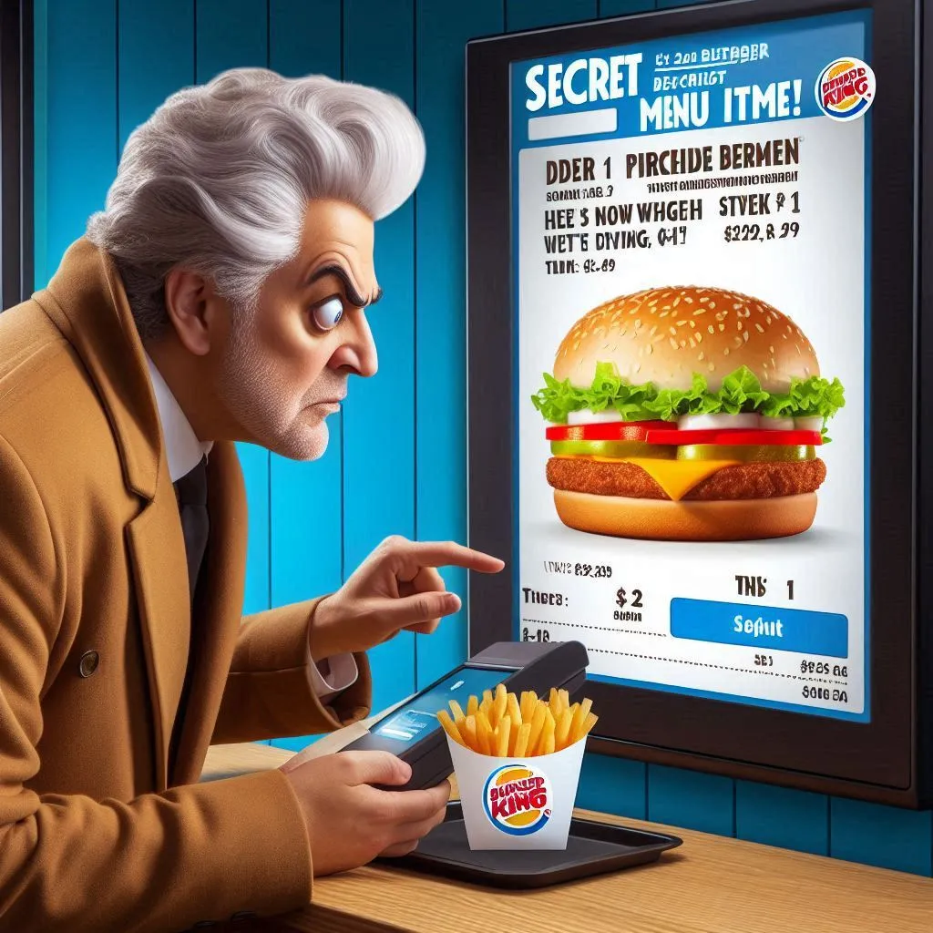 person ordering a secret menu item at Burger King