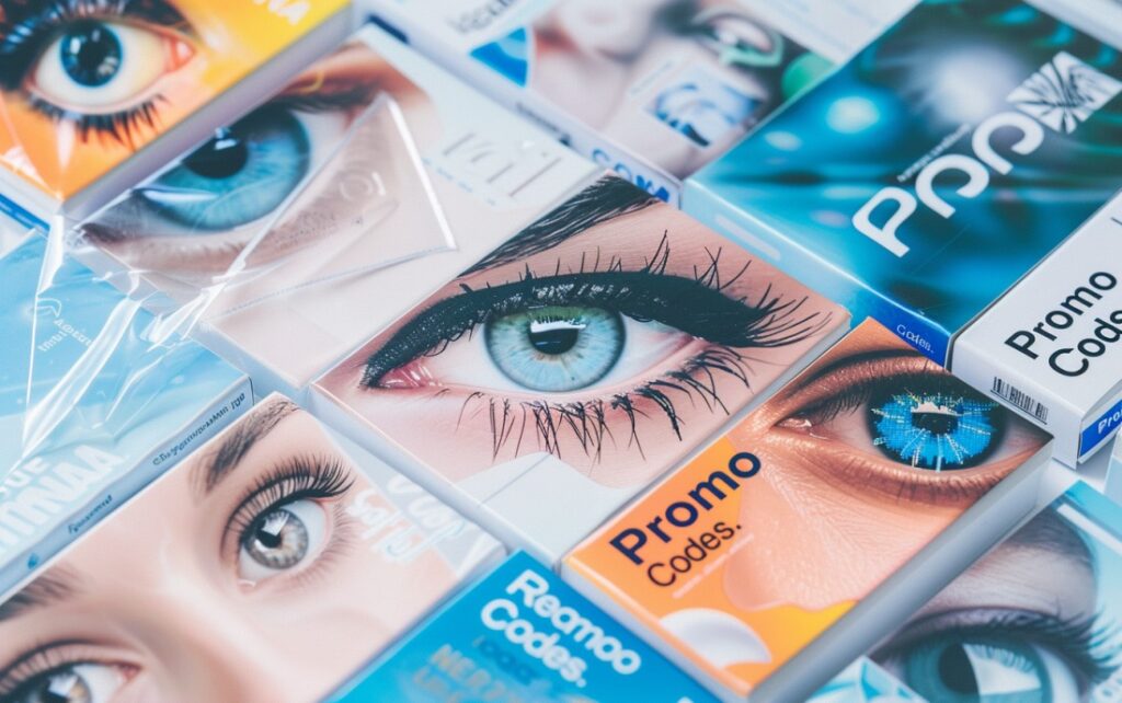 variety of contact lens brands with promo code banner