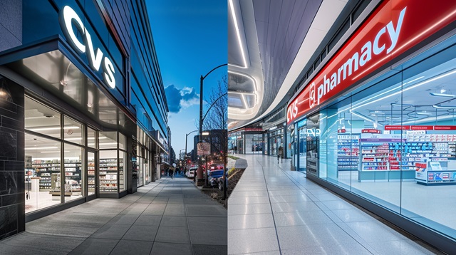 A-split-screen-image-showcasing-a-traditional-CVS-pharmacy