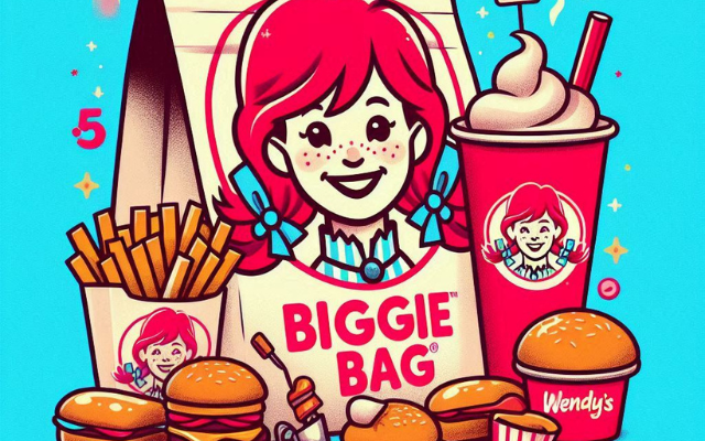 Biggie Bag with a free small Frosty deal