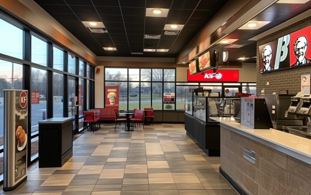 The newly renovated interior of the Big Chicken KFC in Marietta, Georgia (Photos are for illustrative purposes)